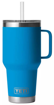 Yeti 35 oz. Rambler Mug with Straw Lid - Big Wave Blue