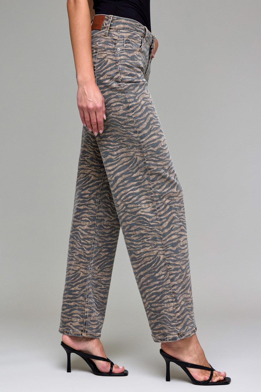 Hidden Jeans Women's Tiger Print High Rise Dad Jean