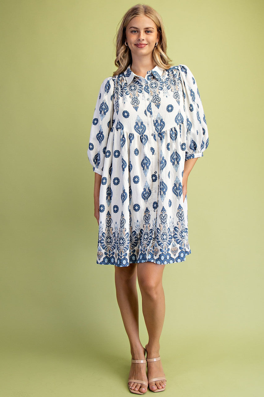 GiGiO Printed Shirt Dress