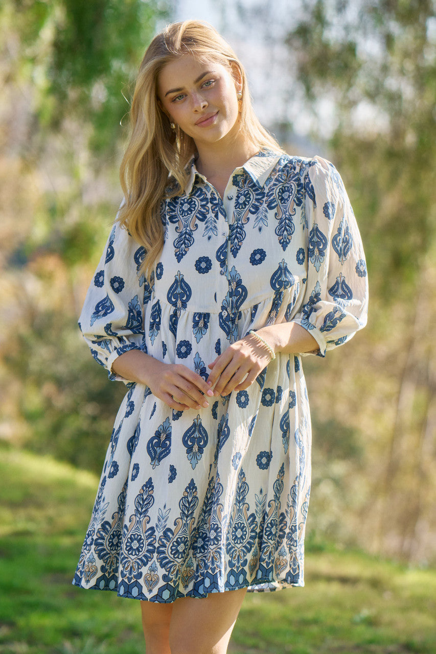 GiGiO Printed Shirt Dress