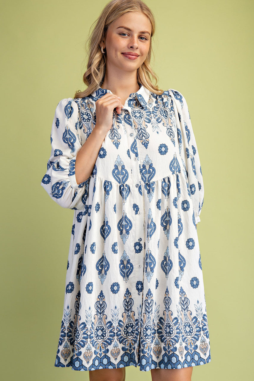 GiGiO Printed Shirt Dress