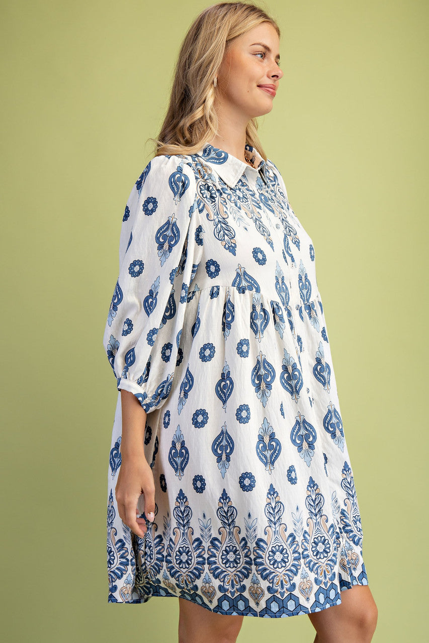 GiGiO Printed Shirt Dress