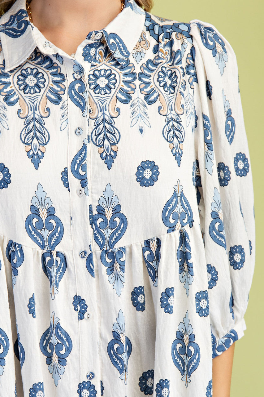 GiGiO Printed Shirt Dress