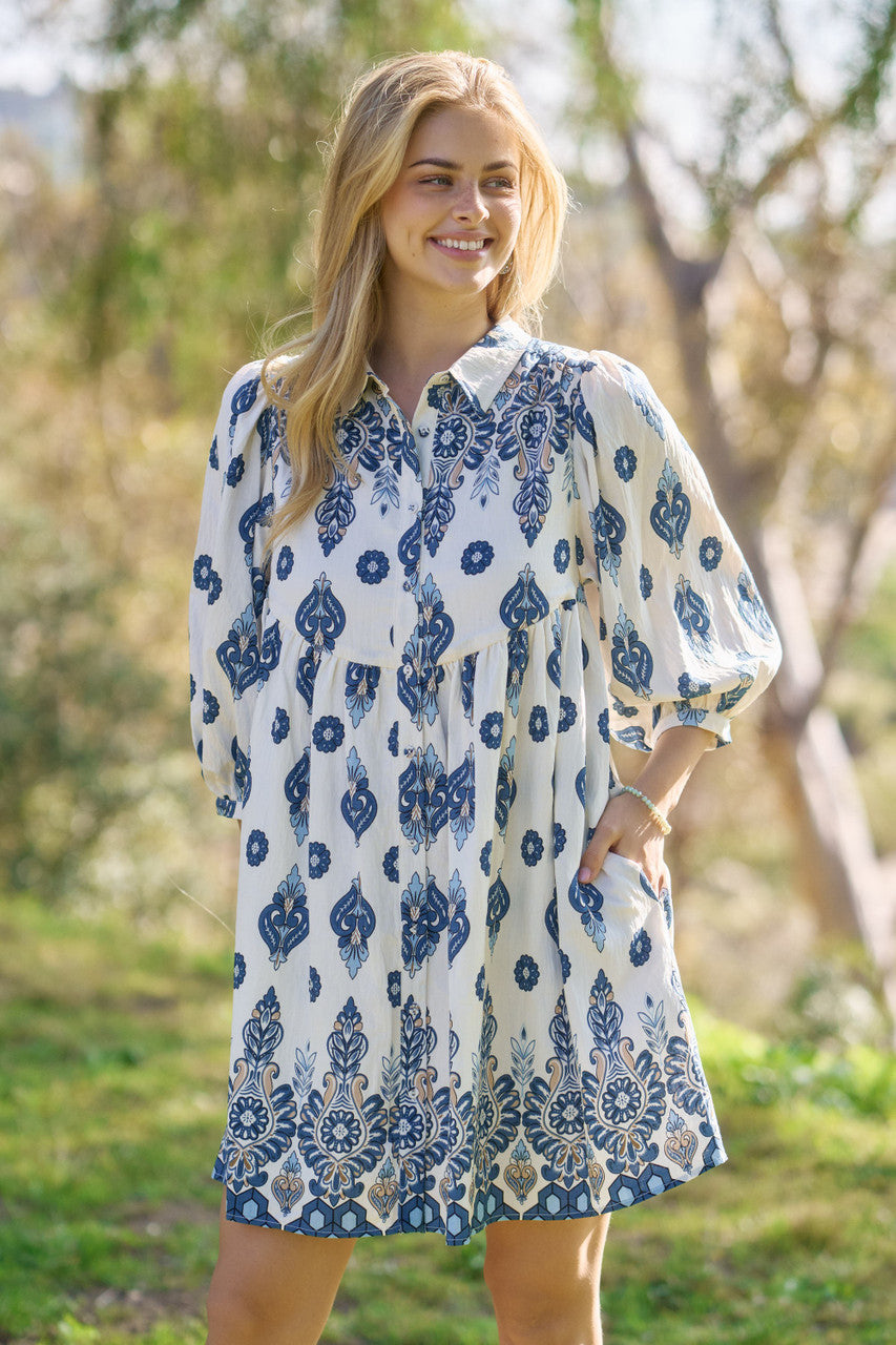 GiGiO Printed Shirt Dress