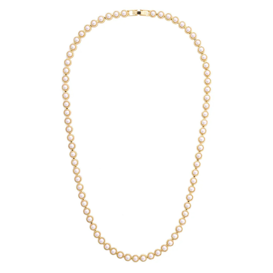 Canvas Ivy Pearl Linked Necklace - Ivory