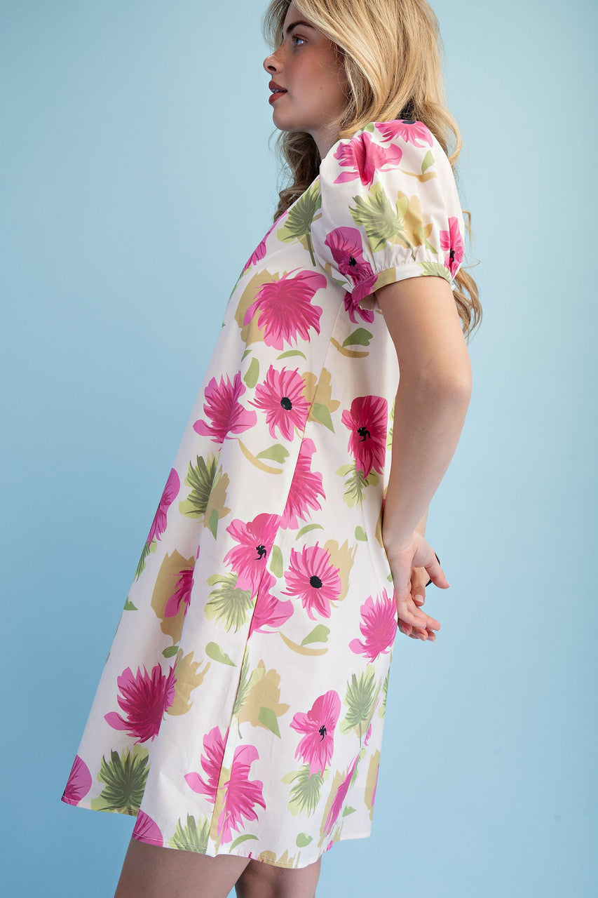 GiGiO Bright Floral A-line Mini Dress