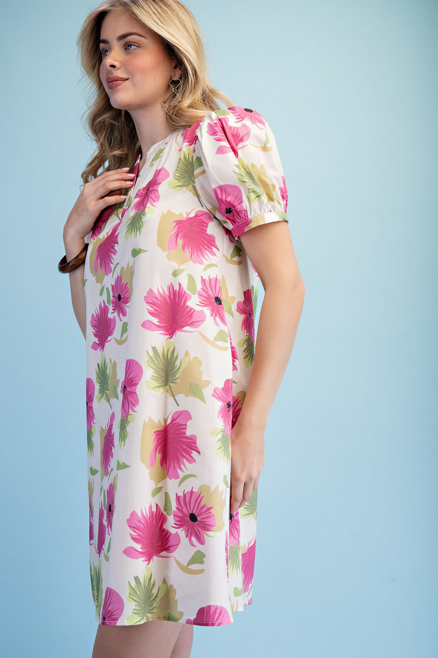 GiGiO Bright Floral A-line Mini Dress