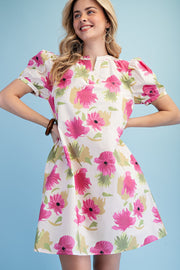 GiGiO Bright Floral A-line Mini Dress