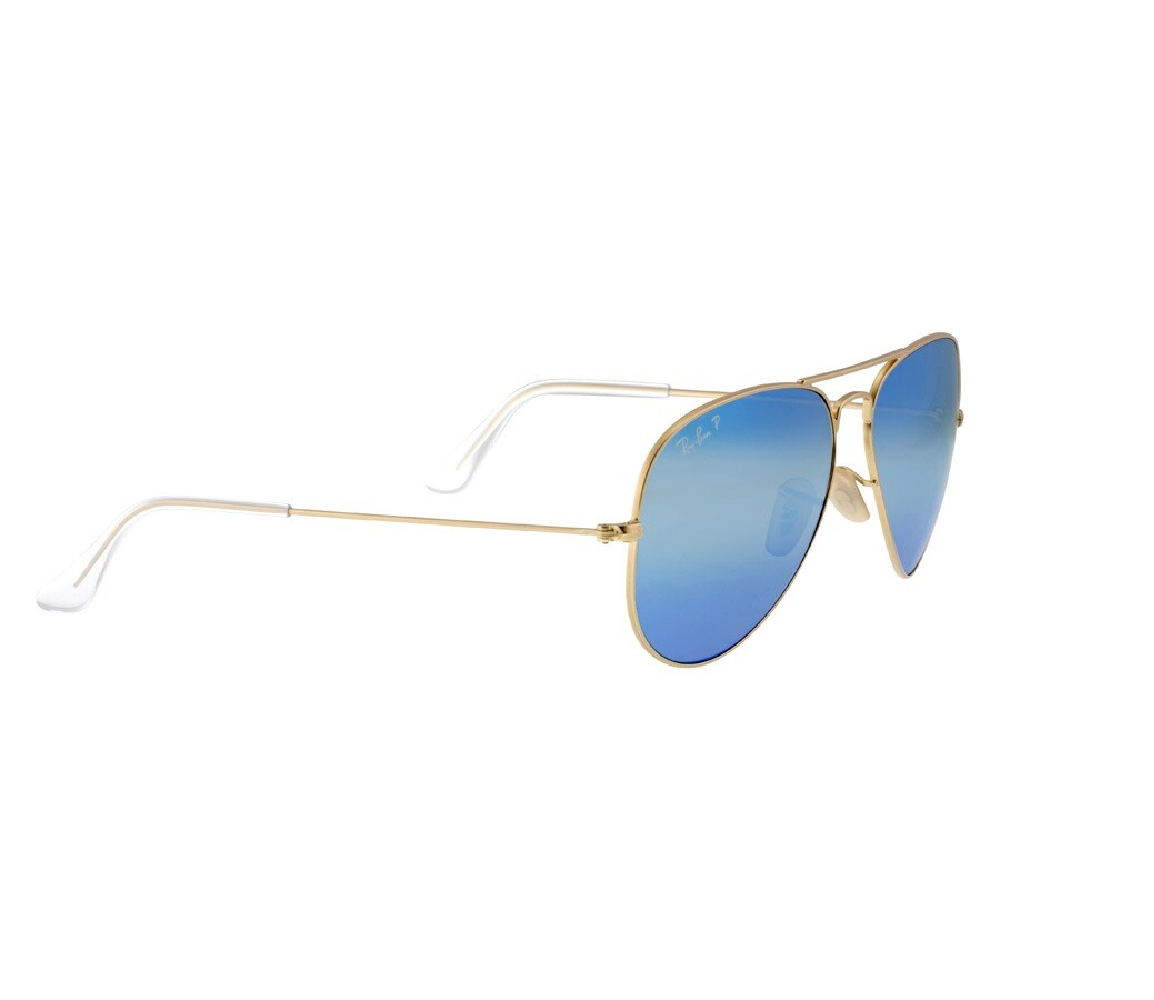 Ray-Ban Aviator Sunglasses — 58 mm Gold/Blue Flash Polarized Lenses