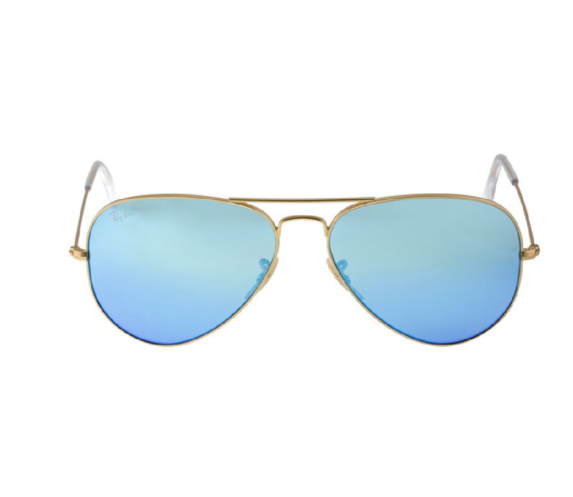 Ray-Ban Aviator Sunglasses — 58 mm Gold/Blue Flash Polarized Lenses