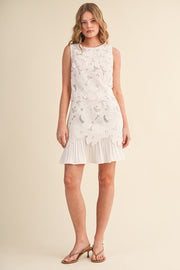 &merci Women's Off-White Floral Lace Mini Dress