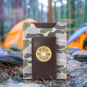 Zep-Pro Shotshell Men's Magnetic Front Pocket Old School Camo Leather Wallet - Green/Gray Camo