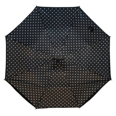 Calla Black and White Polka Dots Topsy Turvy Umbrella
