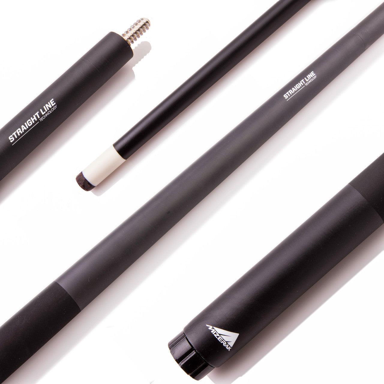 Mizerak 58" Two-Piece Carbon Composite Pool Cue - Matte Black