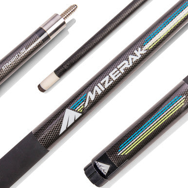 Mizerak 58" Two-Piece Deluxe Carbon Composite Pool Cue - Blue