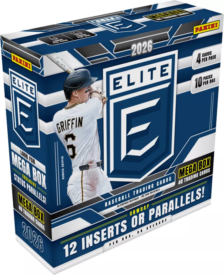 Panini 2026 Donruss Elite Baseball Mega Box Trading Cards