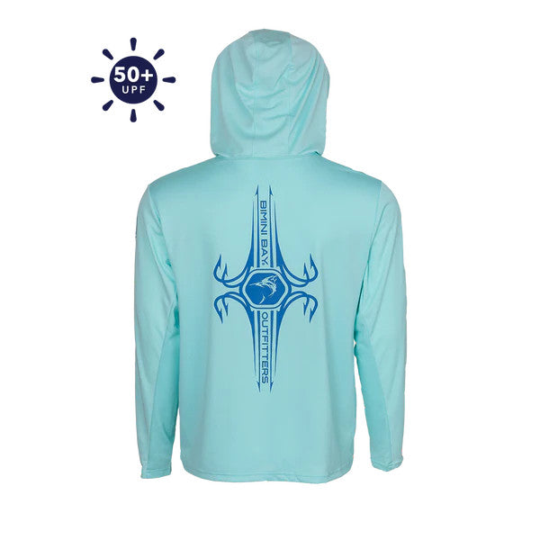 Bimini Bay Men's Hatteras Performance Hoodie - Aqua