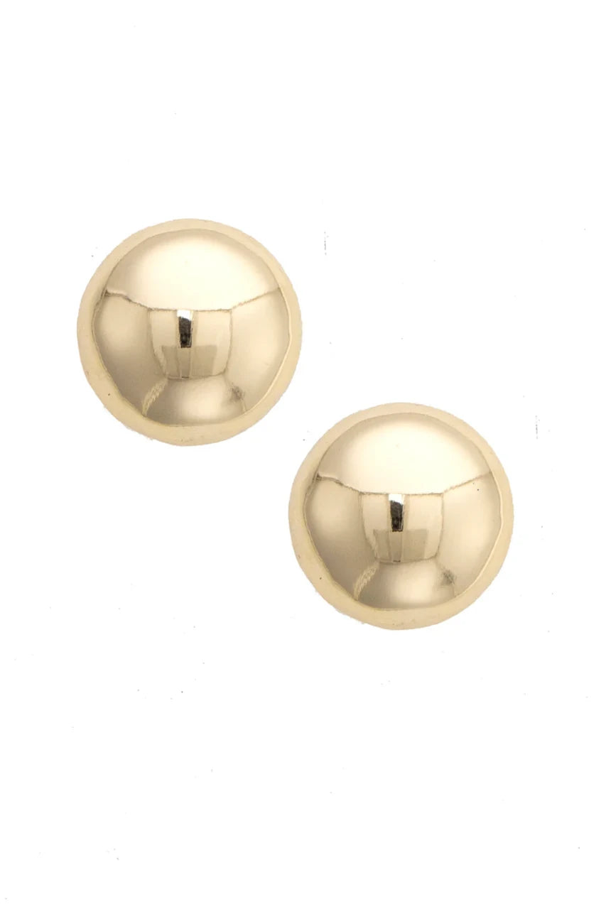 Canvas Tucker Stud Earrings - Shiny Gold