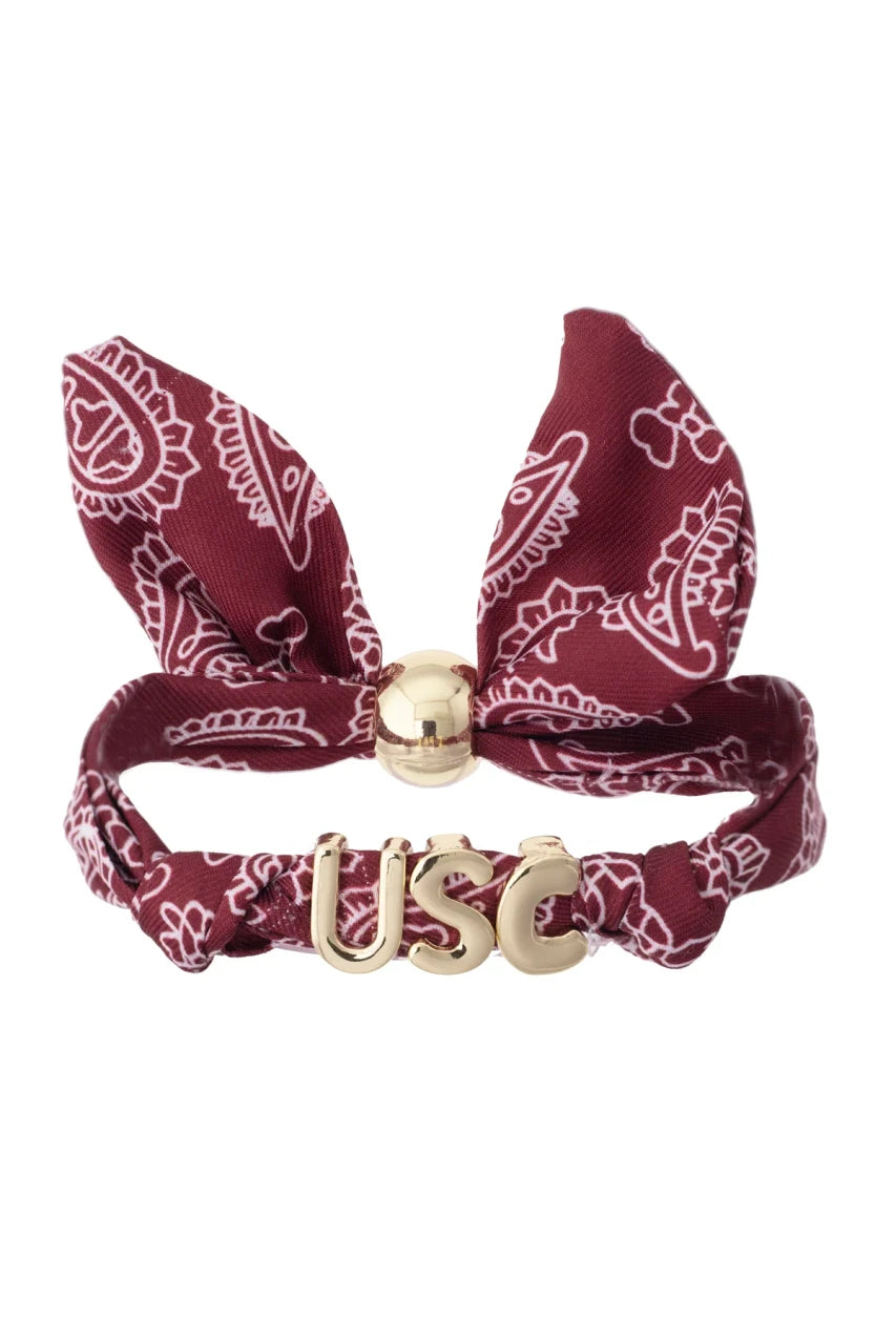 Canvas South Carolina Gamecocks Bandana Slider Bracelet