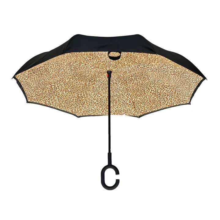 Calla Leopard Topsy Turvy Umbrella