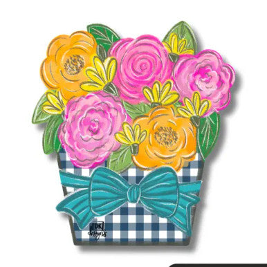 DK Designs Gingham Flower Jar Mini