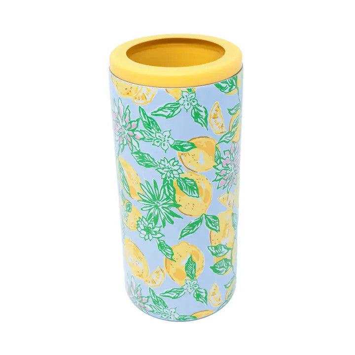 Lilly Pulitzer Skinny Can Holder - Make Lemonade