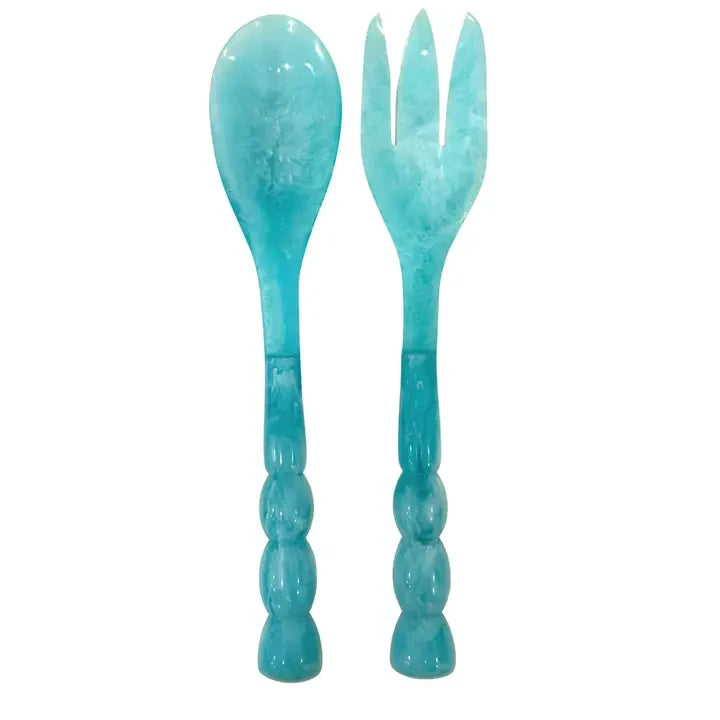 Laura Park Blue Bermuda Salad Servers