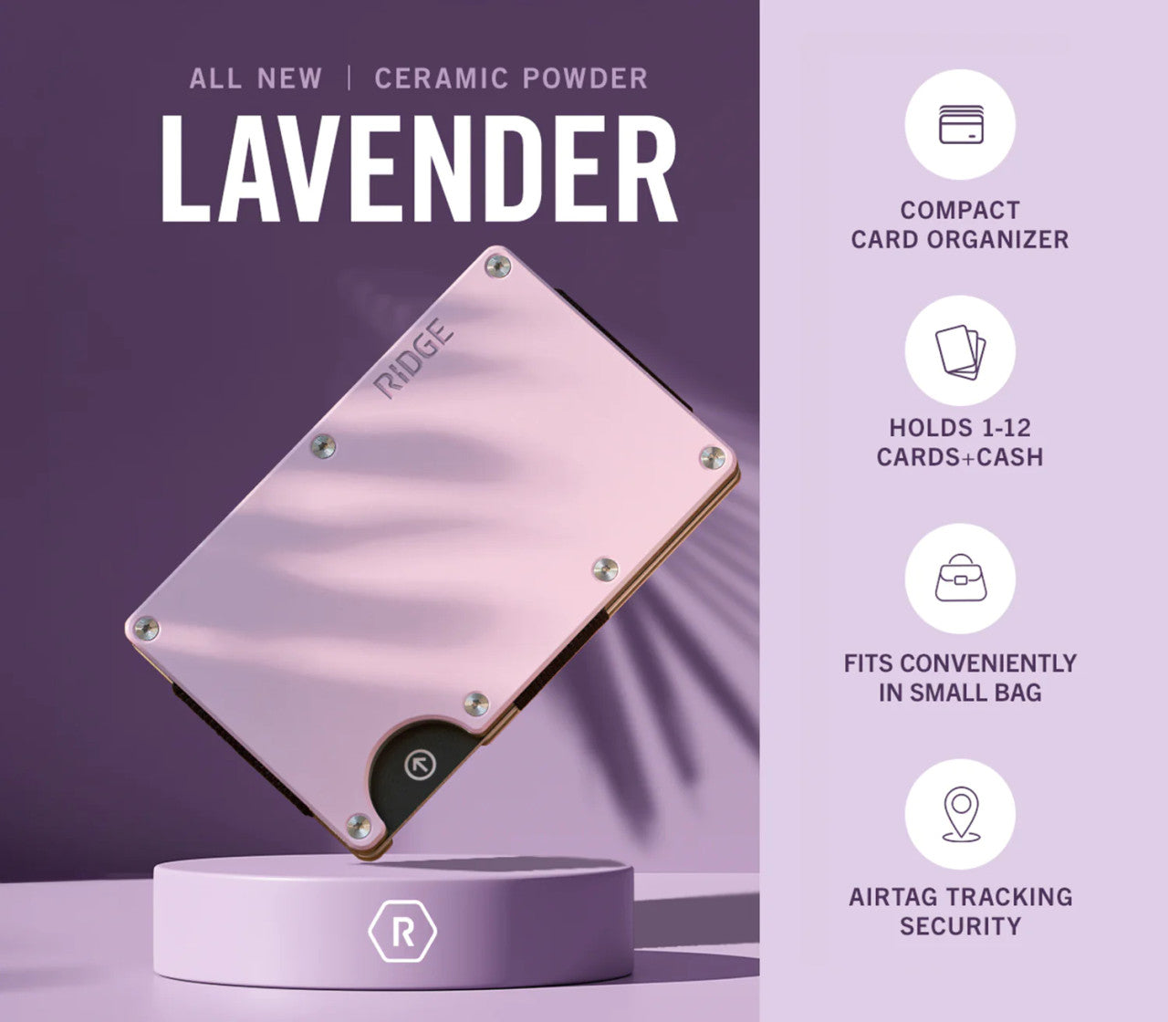The Ridge Lavender Aluminum Ridge Wallet