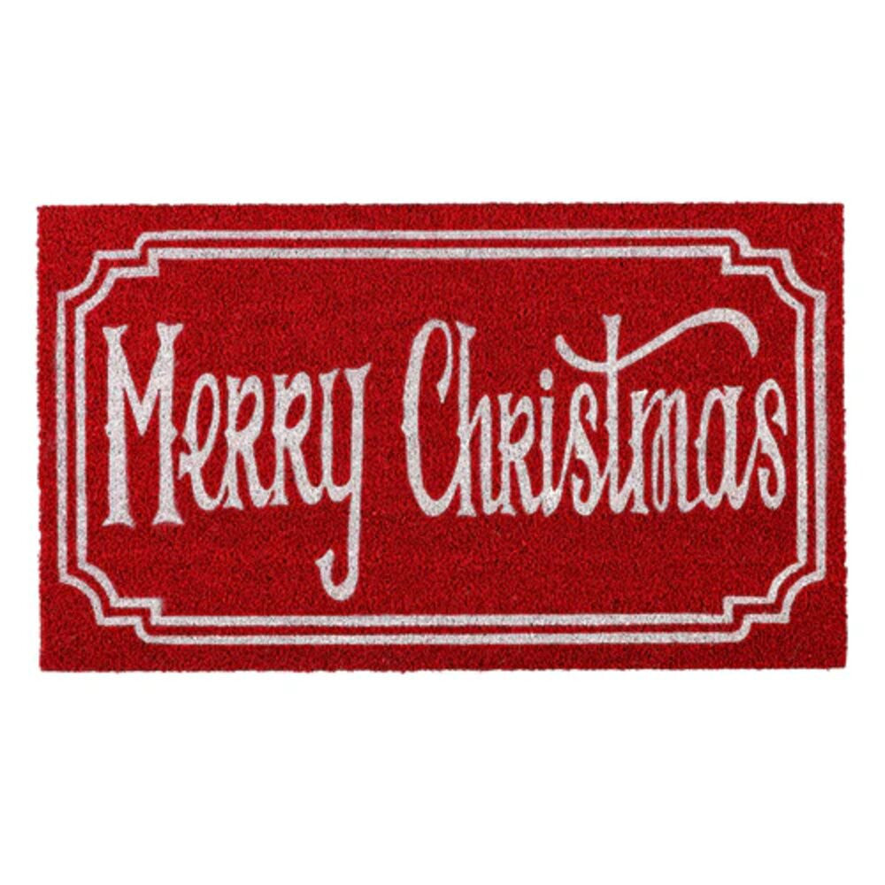 Evergreen Bright Merry Christmas Coir Mat