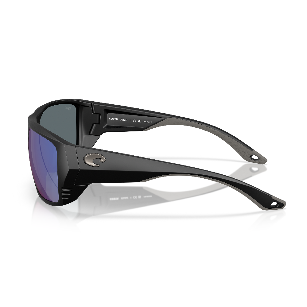 Costa Del Mar Finlet Matte Black Blue Mirror Polarized Sunglasses