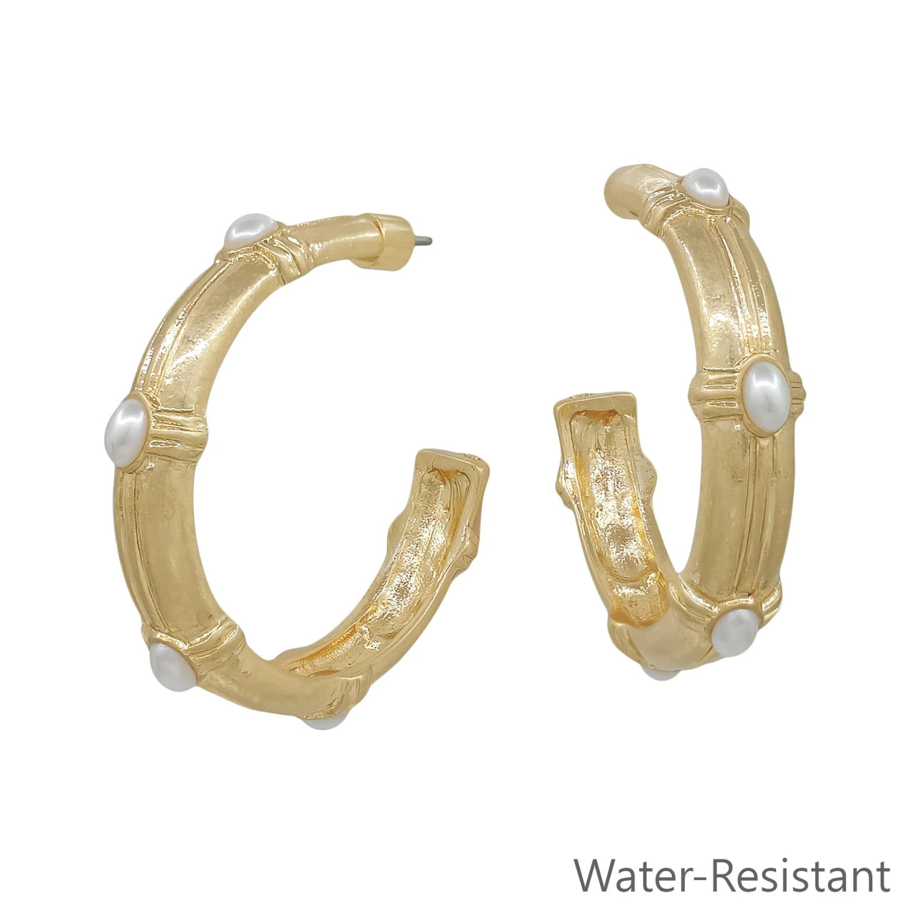 Meghan Browne Style Toto Earrings - Gold Pearl