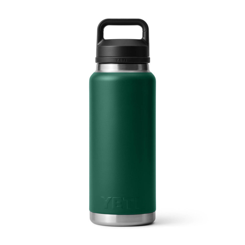 YETI Rambler 36 Oz Bottle Chug - Black Forest Green
