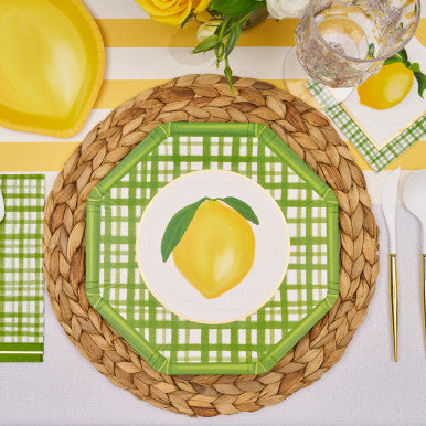 Sophistiplate Dinner Plate Lemon and Stem - 8pk