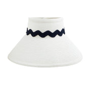 Mud Pie Ric Rac Packable Visor - White