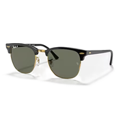 Ray-Ban Clubmaster Polarized Sunglasses – Black Frame with Green G-15 Lenses