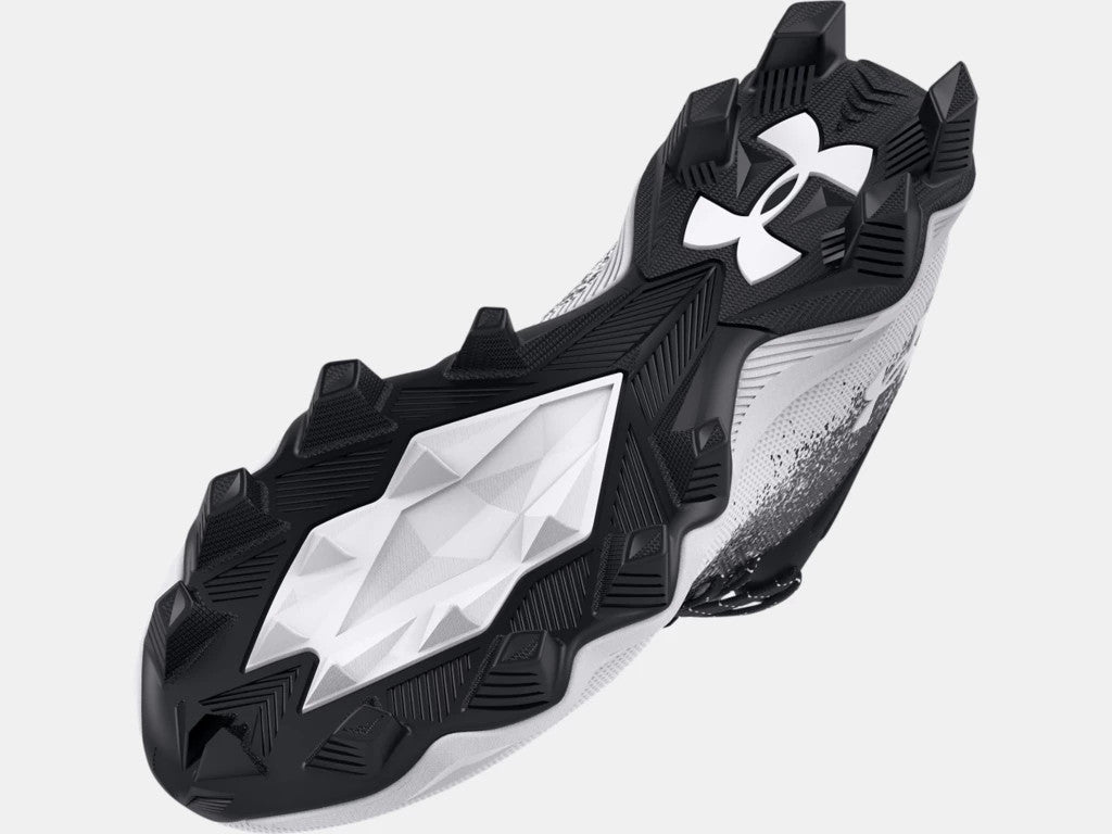 Under Armour Men's Spotlight Franchise RM 2.0 Football Cleats- Black/White/Black