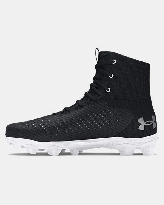 Under Armour Men's UA Highlight 2 RM Football Cleats - Black / White / Metallic Silver