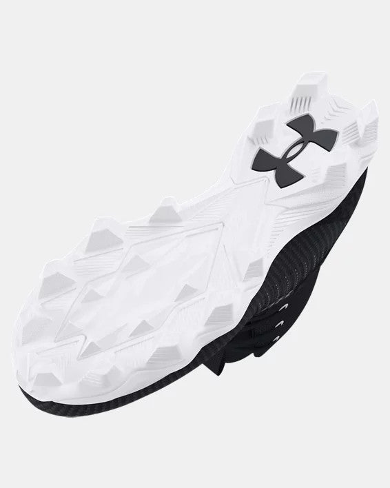 Under Armour Men's UA Highlight 2 RM Football Cleats - Black / White / Metallic Silver