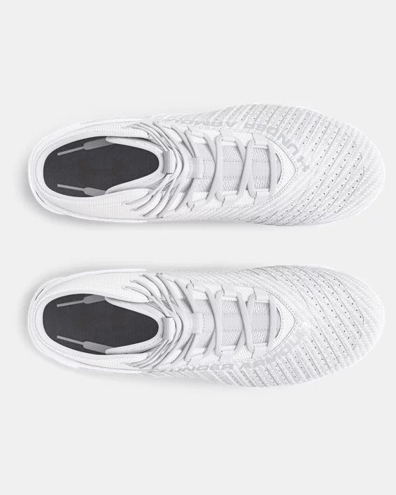 Under Armour Men's UA Highlight 2 RM Football Cleats - White / Metallic Silver