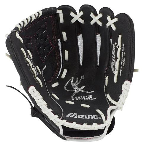 Mizuno Prospect Finch GPP1105F3 11" Youth Fastpitch Softball Glove – Black/White
