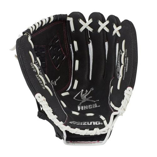 Mizuno Prospect Finch GPP1155F3 11.5" Youth Fastpitch Softball Glove – Black/White