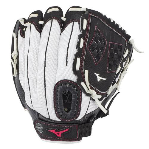 Mizuno Prospect Finch GPP1155F3 11.5" Youth Fastpitch Softball Glove – Black/White