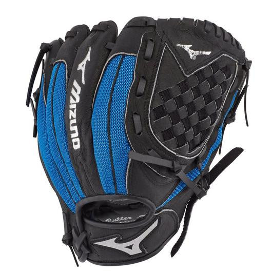 Mizuno Prospect Series Powerclose Baseball Glove 10.5" - Black/Royal - Left Hand Throw
