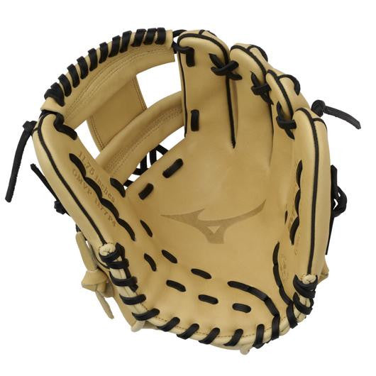 Mizuno GMVP1177P4 MVP Prime BB, Infielder Baseball Glove, 11.75", Center Pocket Design, Deep 3 Web - Camel - Right Hand Throw