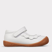 Oomphies Amina Leather Girls Mary Jane Shoe - White