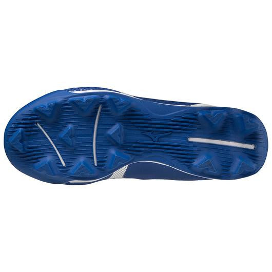 Mizuno Wave Lightrevo TPU Junior Molded Low Baseball Cleat - Royal/White