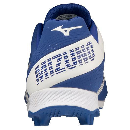 Mizuno Wave Lightrevo TPU Junior Molded Low Baseball Cleat - Royal/White