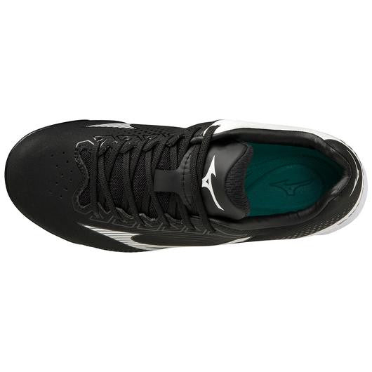 Mizuno Wave Lightrevo TPU Junior Molded Low Baseball Cleat - Black/White