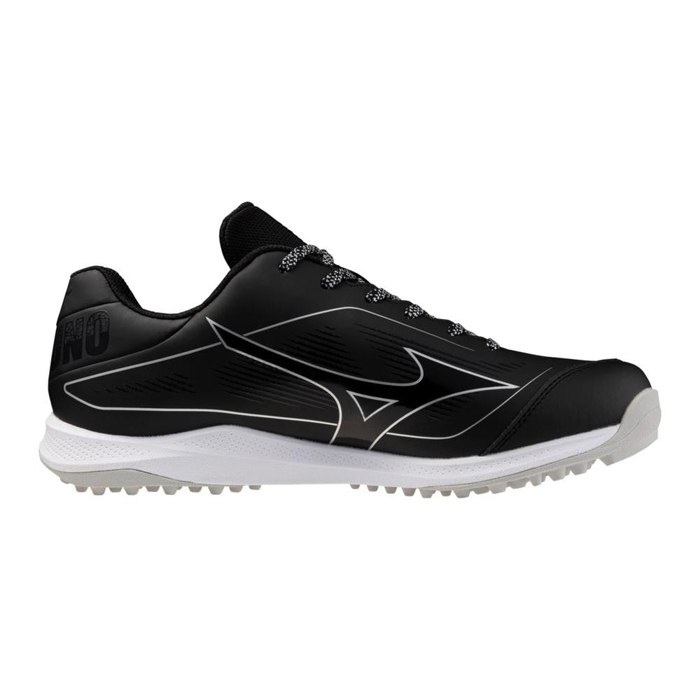 Mizuno CushionRevo Diamond Turf Baseball Shoes - Black/White