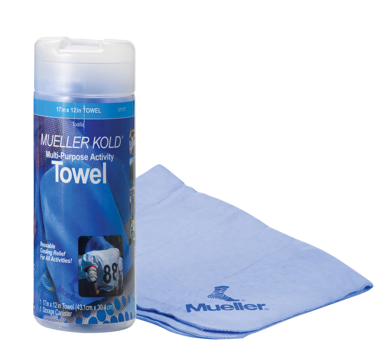 Mueller KOLD Instant Cooling Towel – Blue